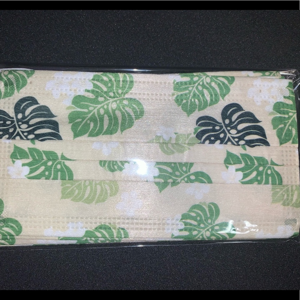 Adult Face Coverings Monstera design